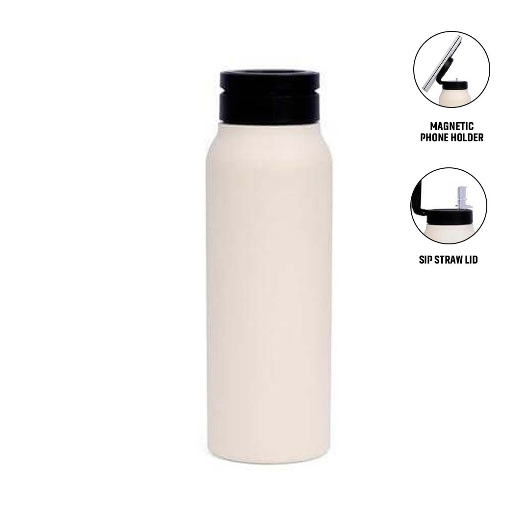 FERRO - Giftology Magnetic Phone Holder Water Bottle 760ml - Sandstone