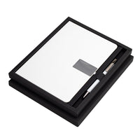 RIPPLE SET - Giftology Set of Notebook and Pen - White