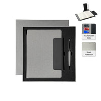 LUBECK - Santhome A5 PU Portfolio with Pen - Grey