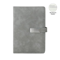 WINDSOR - Giftology A5 PU Magnet Closure Notebook - Grey