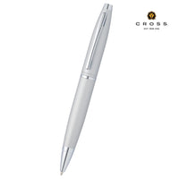 Cross Calais™ Satin Chrome with Polished Chrome Appointments Ballpoint Pen (Blue Ink)