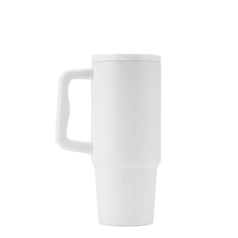 BERN 2.0 - Hans Larsen Recycled Stainless Steel Tumbler with Straw Lid - White