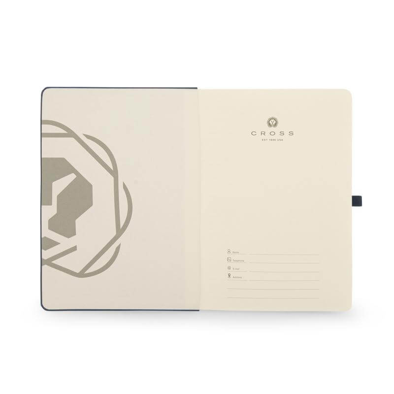 CROSS HARDCOVER A5 NOTEBOOK + PEN - NAVY BLUE