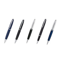 Cross Calais™ Chrome/Blue Lacquer with Polished Chrome Appointments Ballpoint Pen with Blue Ink