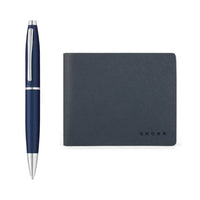 Cross Click™ Ballpoint Pen with Wallet Gift Set - Blue