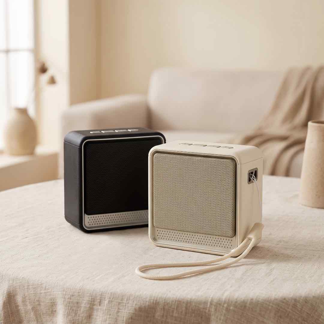 FELIX - @memorii Portable Wireless Speaker - Beige / Gold