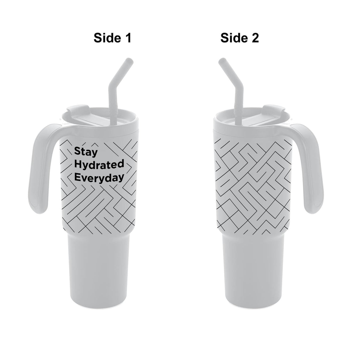 FORZA 360 - Hans Larsen Recycled Stainless Steel/PP Tumbler with 360 Branding - White