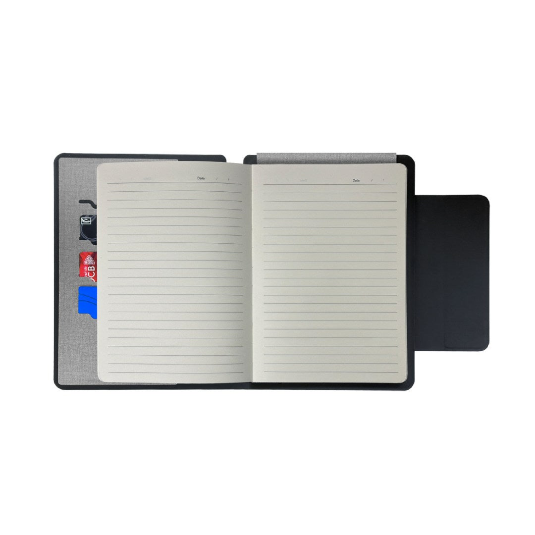 LUBECK - Santhome A5 PU notebook with Pen- Grey