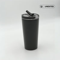 MARBELLA - Hans Larsen Double Wall Tumbler with Sip Lid 600 ml - Black