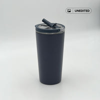 MARBELLA - Hans Larsen Double Wall Tumbler with Sip Lid 600 ml - Navy Blue