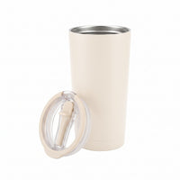 MARBELLA - Hans Larsen Double Wall Tumbler with Sip Lid 600 ml - Sand