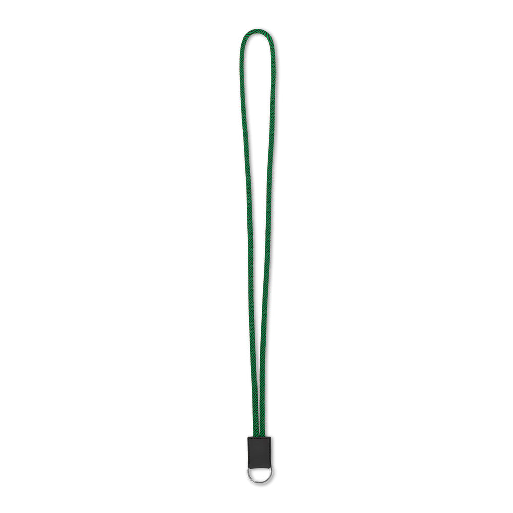 Polyester 2-tone cord lanyard with PVC badge. - Polyester 2-tone cord lanyard with PVC badge.
