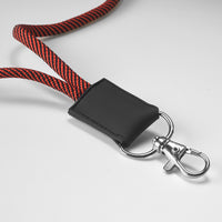Polyester 2-tone cord lanyard with PVC badge. - Polyester 2-tone cord lanyard with PVC badge.