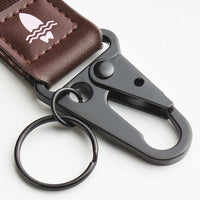 Carabiner with keyring and two-colour strap - Carabiner with keyring and two-colour strap