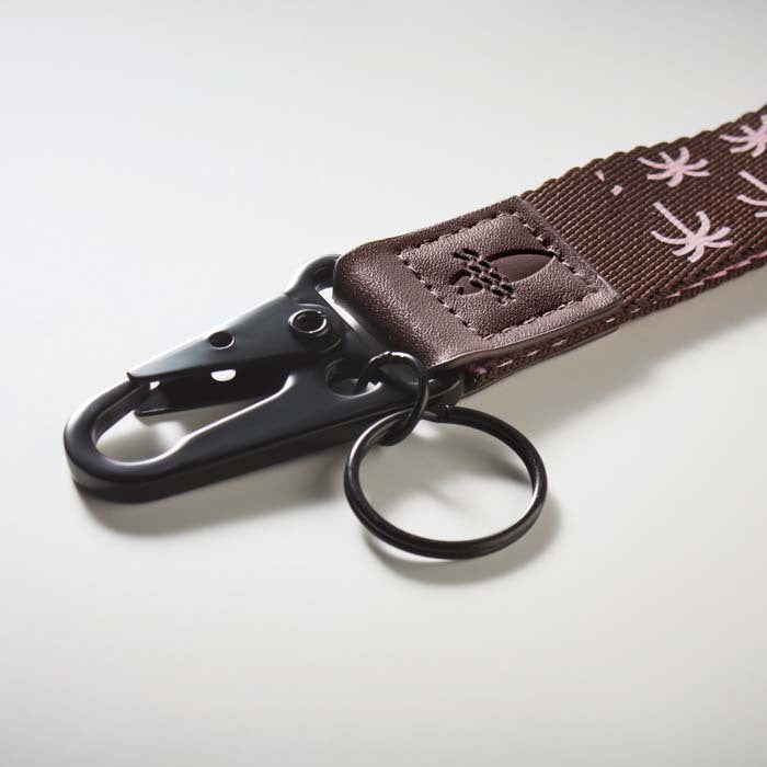 Carabiner with keyring and two-colour strap - Carabiner with keyring and two-colour strap