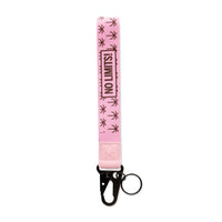 Carabiner with keyring and two-colour strap - Carabiner with keyring and two-colour strap
