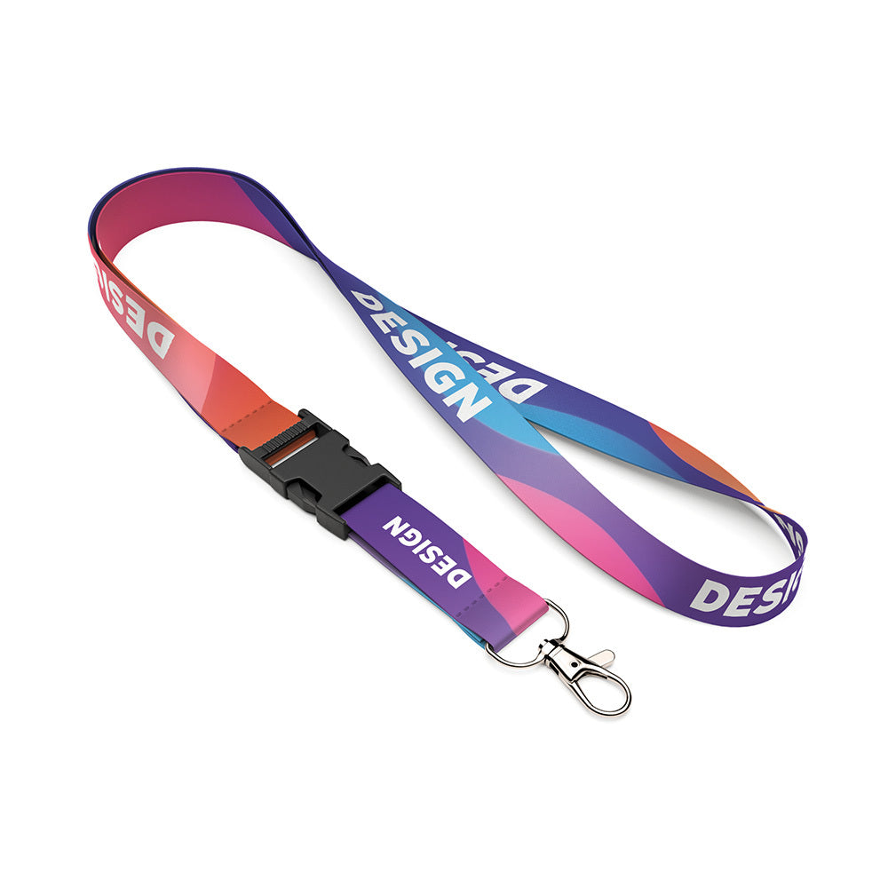 Detachable RPET sublimation lanyard. - Detachable RPET sublimation lanyard.
