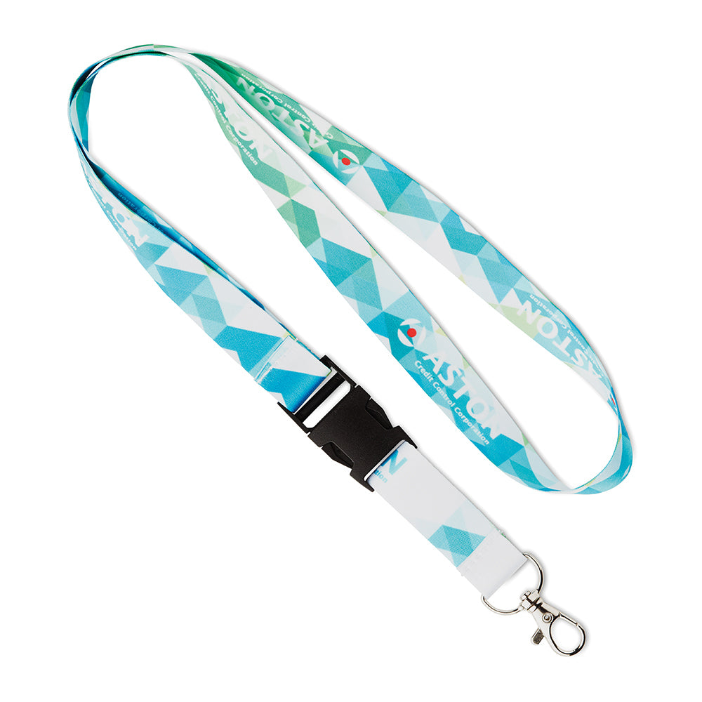 Detachable RPET sublimation lanyard. - Detachable RPET sublimation lanyard.