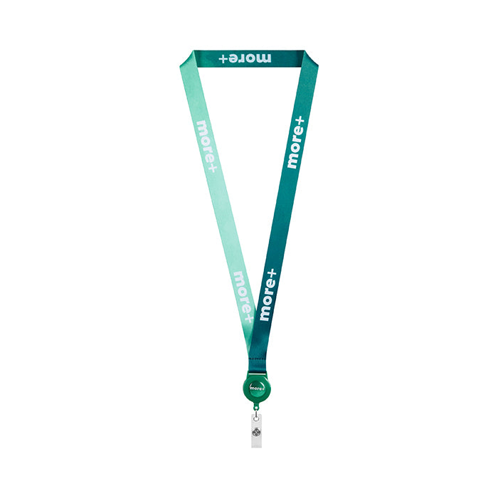 RPET sublimation badge reel lanyard. - RPET sublimation badge reel lanyard.