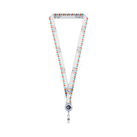 RPET sublimation badge reel lanyard. - RPET sublimation badge reel lanyard.