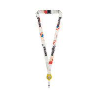 RPET sublimation badge reel lanyard. - RPET sublimation badge reel lanyard.