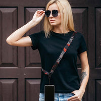 Sublimated adjustable rPET crossbody phone holder. - Sublimated adjustable rPET crossbody phone holder.