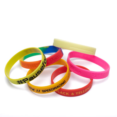 Debossed or embossed pantone matched silicon wristbands (12 mm) - Debossed or embossed pantone matched silicon wristbands (12 mm)