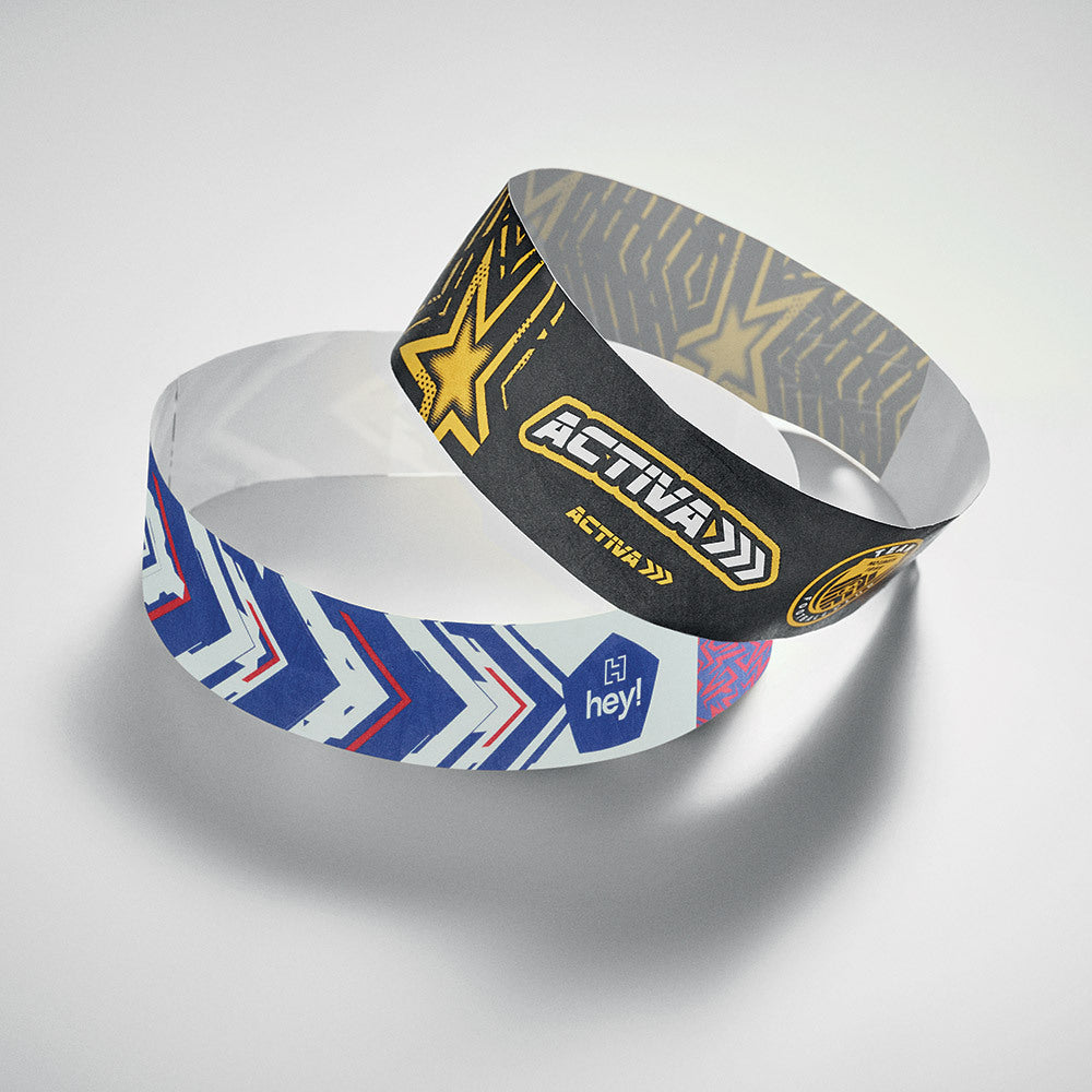 Tear-proof tyvek wristbands with adhesive closure - Tear-proof tyvek wristbands with adhesive closure