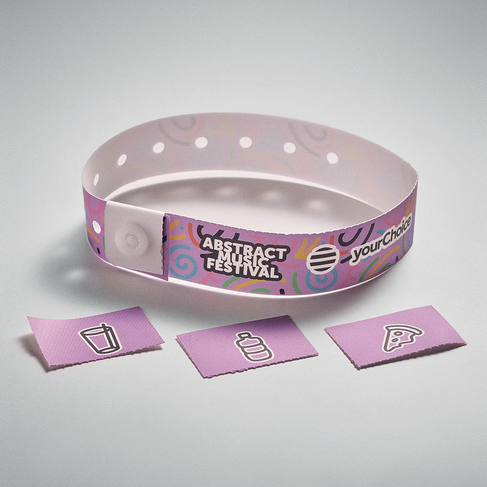 Multi-tab PP wristbands with your full colour design - Multi-tab PP wristbands with your full colour design