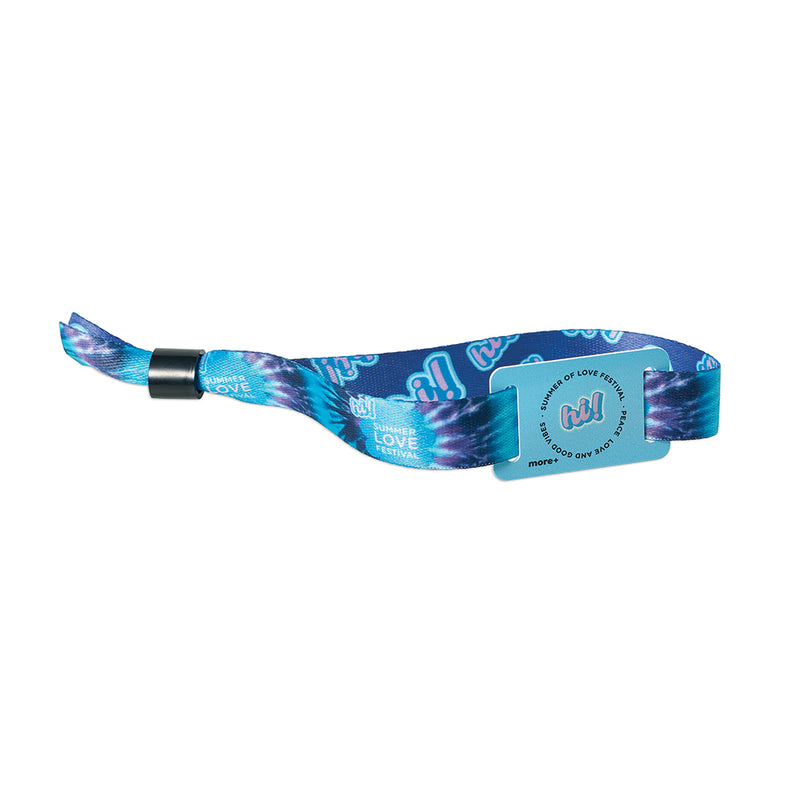 Polyester sublimation wristband with PVC patch - Polyester sublimation wristband with PVC patch