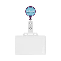 Retractable badge reel in round shape with ⌀2.8cm logo logo. - Retractable badge reel in round shape with ⌀2.8cm logo logo.