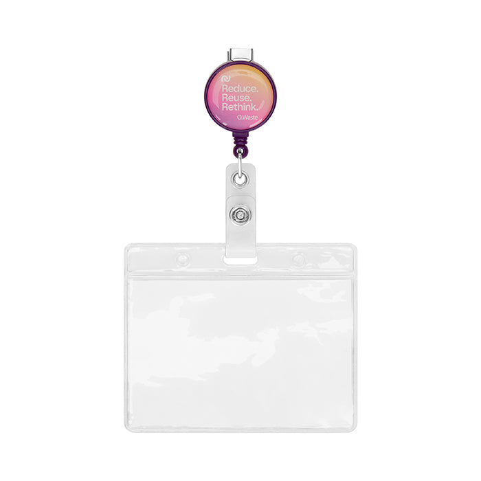 Retractable badge reel in round shape with ⌀2.8cm logo logo. - Retractable badge reel in round shape with ⌀2.8cm logo logo.