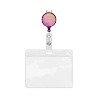 Retractable badge reel in round shape with ⌀2.8cm logo logo. - Retractable badge reel in round shape with ⌀2.8cm logo logo.