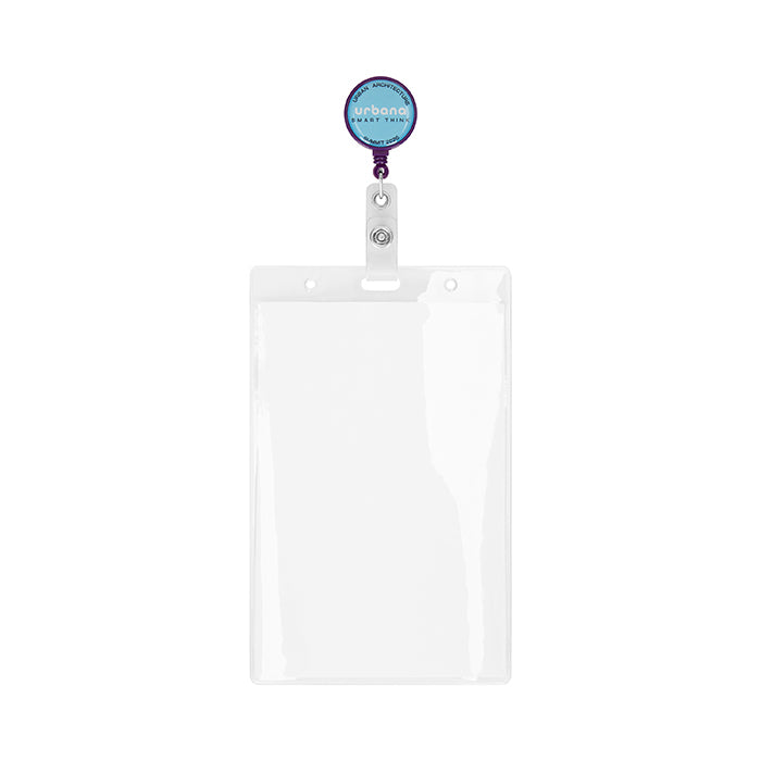 Retractable badge reel in round shape with ⌀2.8cm logo logo. - Retractable badge reel in round shape with ⌀2.8cm logo logo.