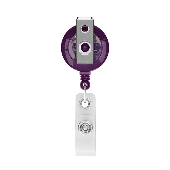 Retractable badge reel in round shape with ⌀2.8cm logo logo. - Retractable badge reel in round shape with ⌀2.8cm logo logo.