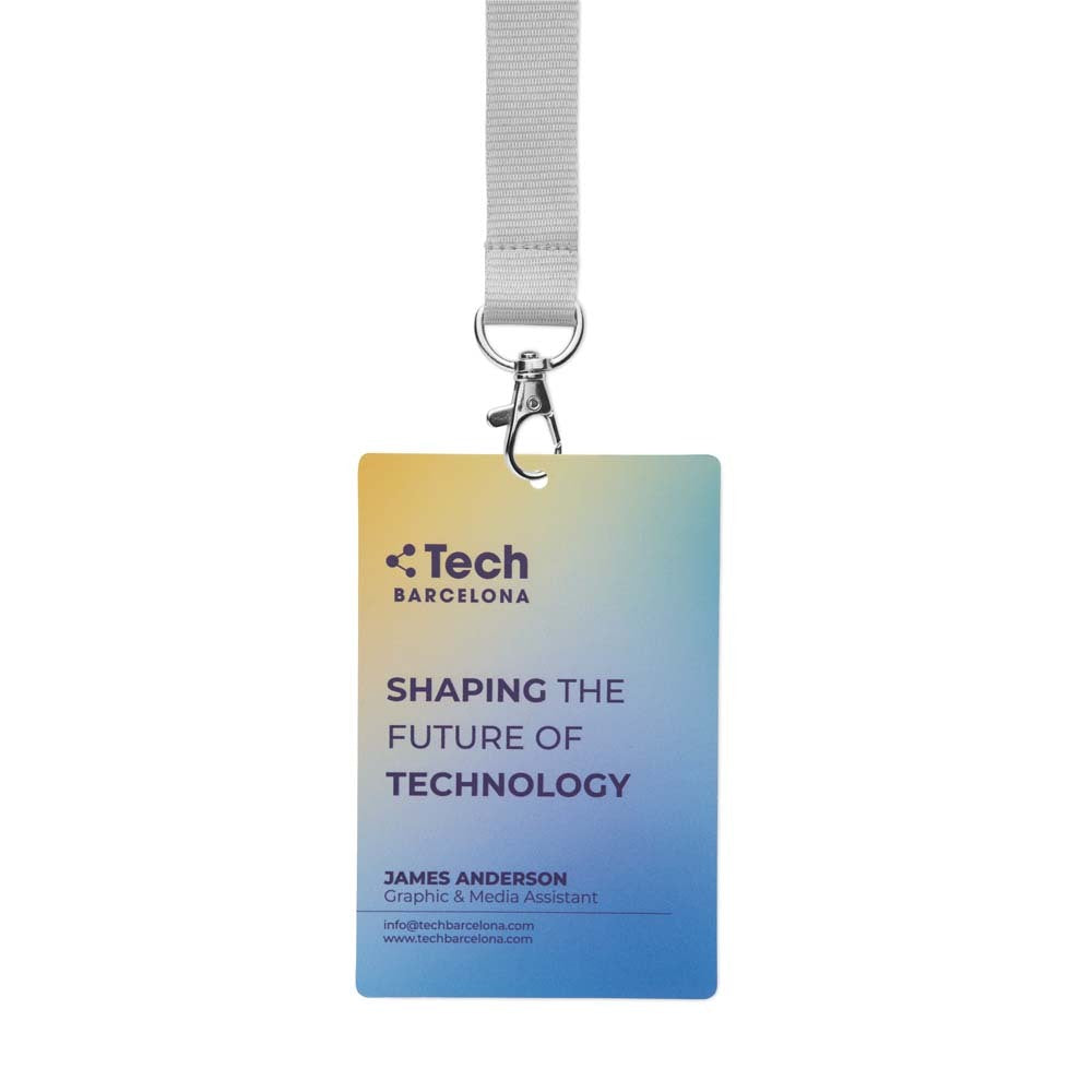 Durable laminated paper ID badges (120x80mm) - Durable laminated paper ID badges (120x80mm)