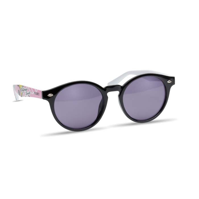 Fully customised round rPET sunglasses (UV400) - Fully customised round rPET sunglasses (UV400)