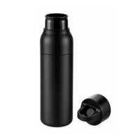 RHODES - Hans Larsen Double Wall Bottle with Push Lid 550 ml - Black