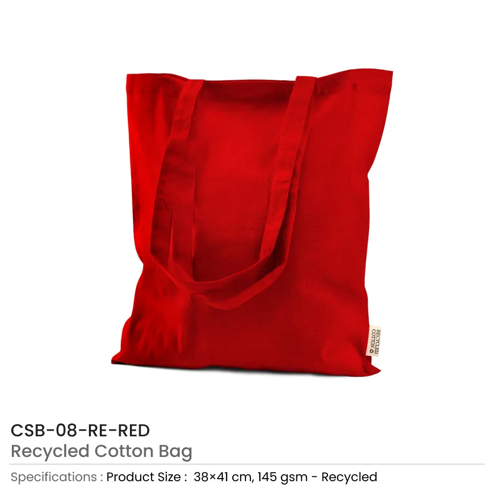 Recycled Cotton Bag Red