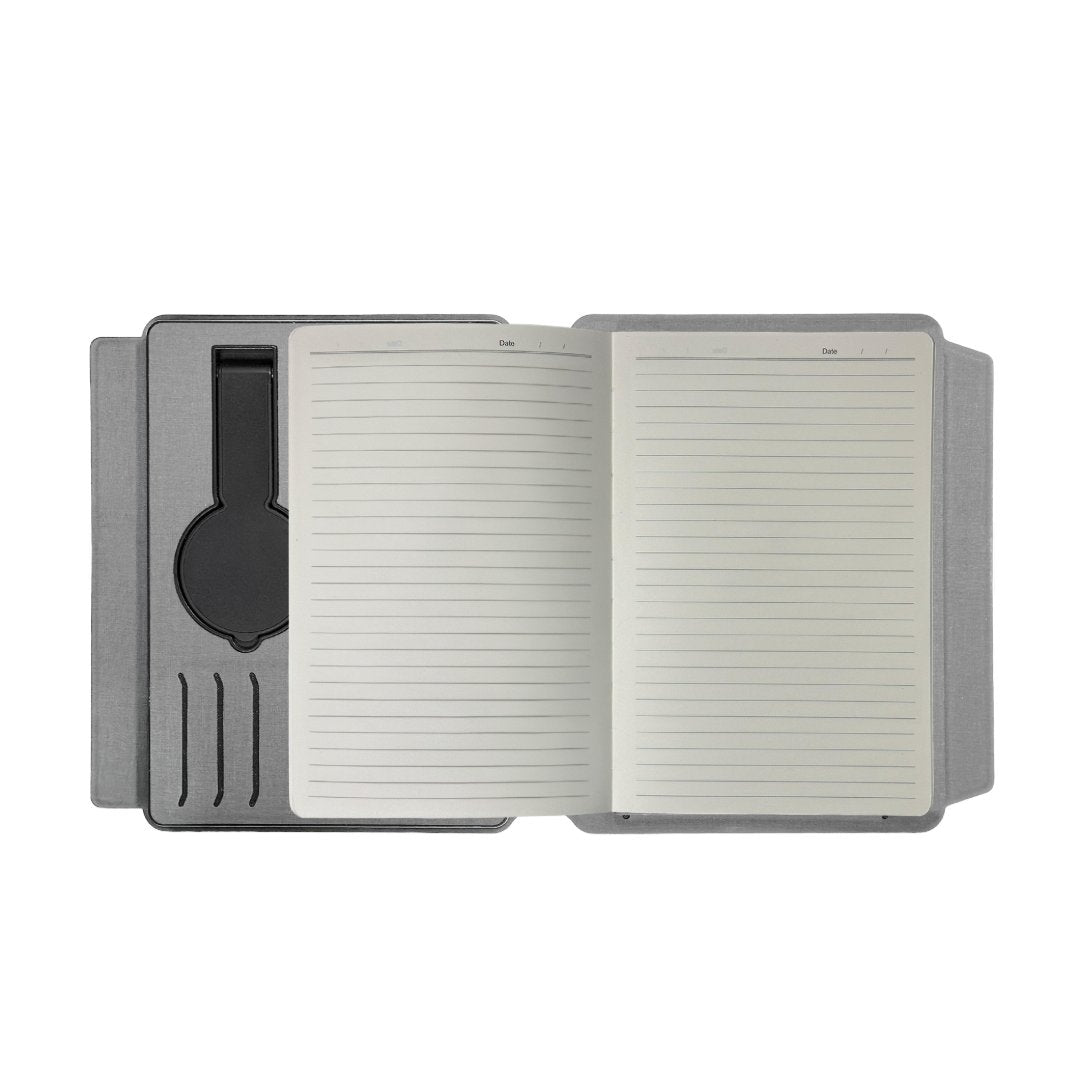 SOLAIS - Santhome Recycled 10000 mAh Power Bank with 15W Magsafe Smart A5 Organizer - Grey