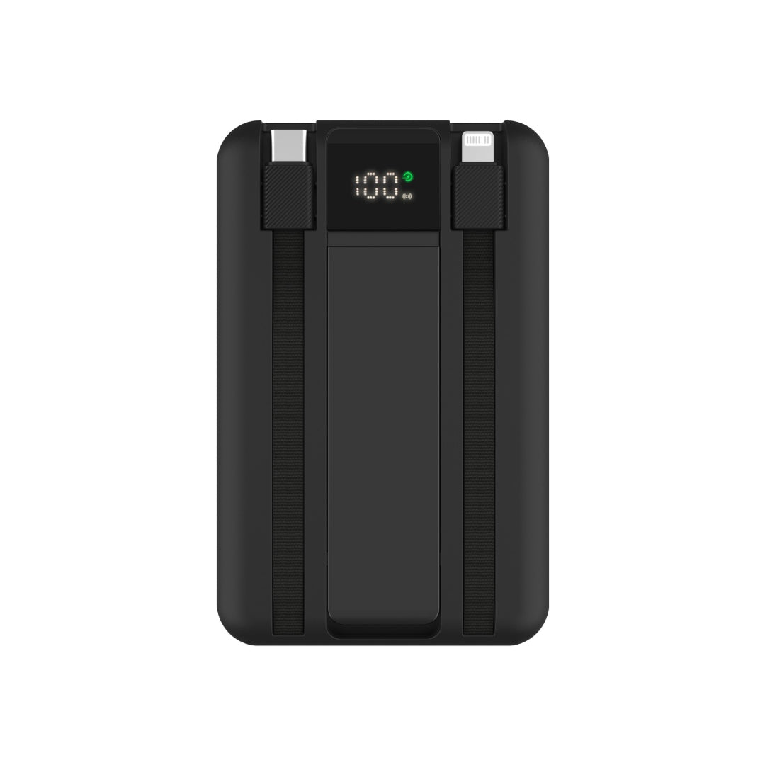 SOLARO - @memorii 10000 mAh All-in-One Wireless Powerbank - Black