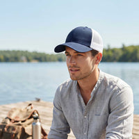 SWIFT - Santhome 6 Panel Trucker Cap - Navy / White