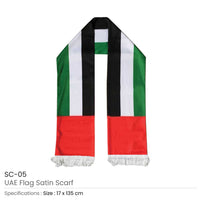 UAE Flag Satin Scarf