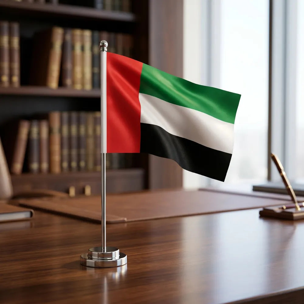 UAE Flag with Metal Pole Sample