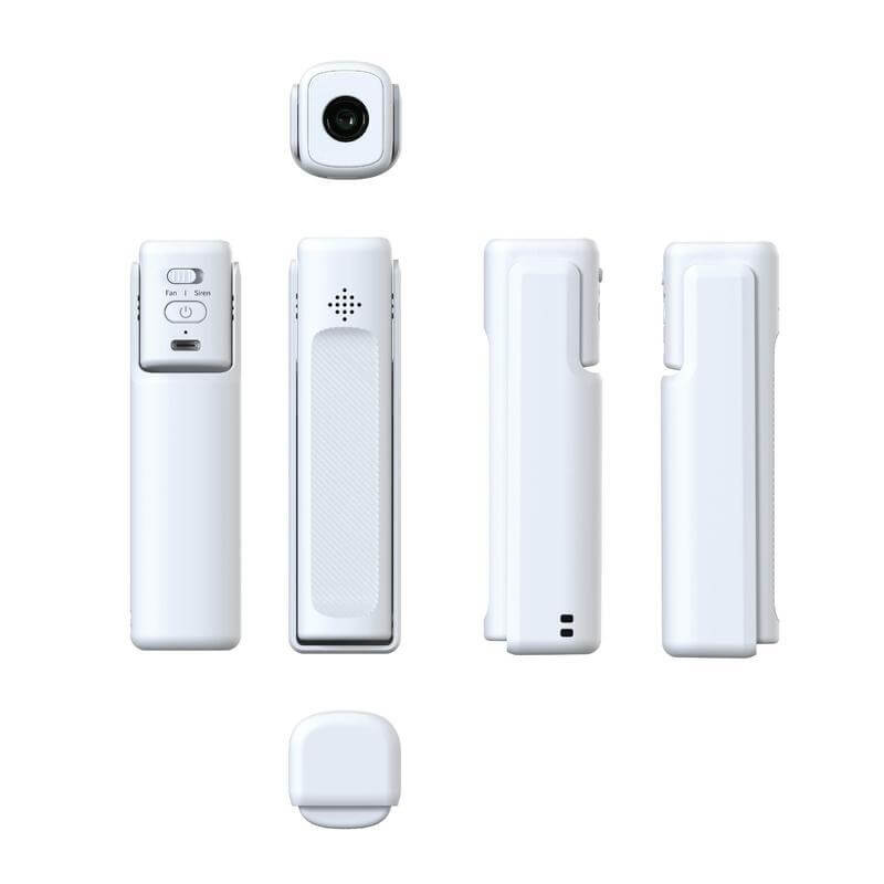 ZEPHYR - @memorii 4-in-1 Fan Powerbank, Safety Alarm & Torch - White